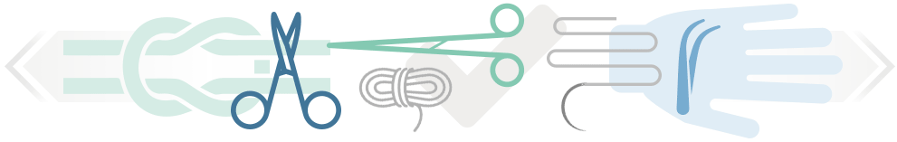 knot tying icons